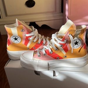 Converse Chuck Taylor All Star Lift Hi Summer Spirit sneakers in multi sunshine